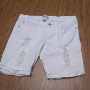 White denim shorts
